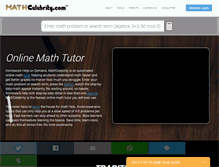 Tablet Screenshot of mathcelebrity.com